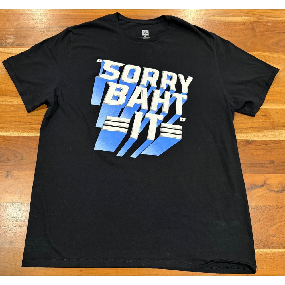 WWE Pat McAfee Sorry Baht It Mens XXL T-Shirt Black Short Sleeve Graphic Tee